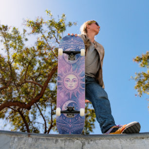 Hemelse Zon & Maan Mandala Melkweg Nevel Persoonlijk Skateboard