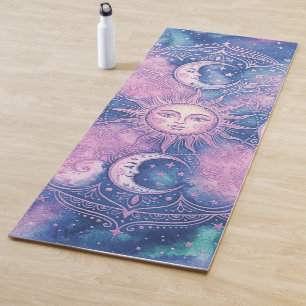 Hemelse Zon & Maan Mandala Melkweg Nevel Yogamat