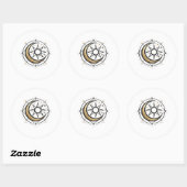 Hemelse Zon Maan Mystieke Boho Vinyl Sticker (Vel)