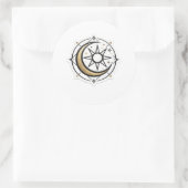 Hemelse Zon Maan Mystieke Boho Vinyl Sticker (Tas)