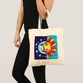 Hemelse Zon Maan Nineties Hemelse Vibes Tote Bag (Voorkant (product))