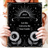 Hemelse Zon Maan Sterren Aangepaste Manifestatie Planner
