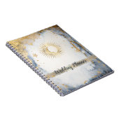 Hemelse Zon, Maan, Sterren Aquarel Notitieboek (Rechterzijde)