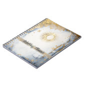 Hemelse Zon, Maan, Sterren Aquarel Notitieboek (Linkerzijde)