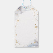 Hemelse Zon, Maan, Sterren Baby Shower Cadeaulabel (Achterkant)