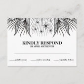 Hemelse Zon Maan Sterren Boho Handfasting RSVP Informatiekaartje (Voorkant)