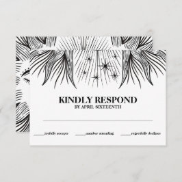 Hemelse Zon Maan Sterren Boho Handfasting RSVP Informatiekaartje