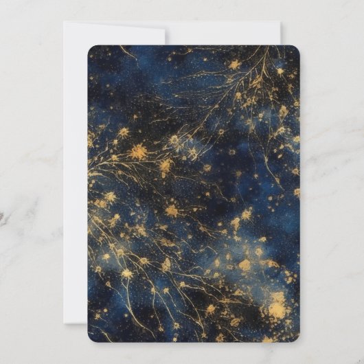 Hemelse Zon Maan Sterren Bruiloft Kaart (Achterkant)