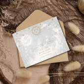 Hemelse Zon Maan Sterren Bruiloft Save the Date Aankondigingskaart