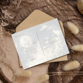 Hemelse Zon Maan Sterren Bruiloft Save the Date Aankondigingskaart