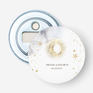 Hemelse Zon, Maan, Sterren Button Flesopener