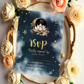 Hemelse Zon, Maan, Sterren Lotus Night Sky RSVP Kaart