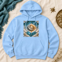 Hemelse Zon Maan Sterren Teal Goud Fantasie
