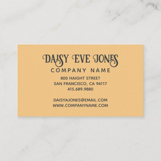 Hemelse Zon Maan Sterren Visitekaartje (Achterkant)