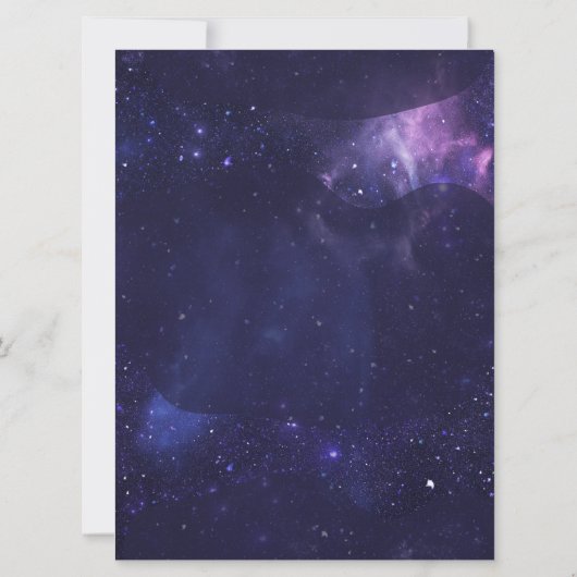 Hemelse Zon, Maan, Sterren Waterverf Purpe Kaart (Achterkant)