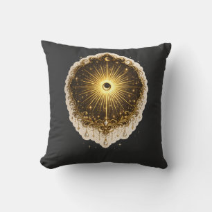 Hemelse Zon Maan Symbool Heilig Kosmisch Evenwicht Kussen