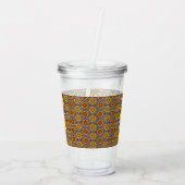 Hemelse Zon Mandala Acryl Drinkbeker (Achterkant)