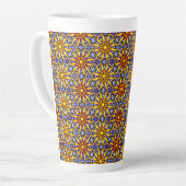 Hemelse Zon Mandala Onderzetter Latte Mok (Linkerhoek)
