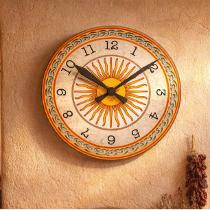 Hemelse Zon Ronde Wandklok