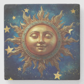 Hemelse Zon Stenen Onderzetter (Voorkant)