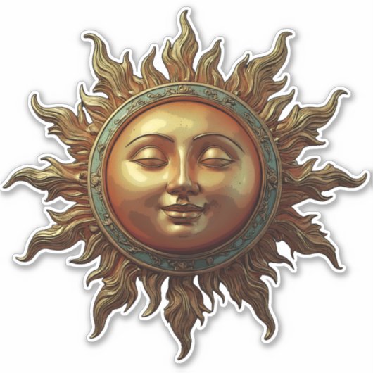 Hemelse Zon Sticker (Voorkant)