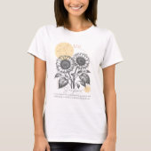 'Hemelse Zonnebloem' Leo T-shirt (Voorkant)