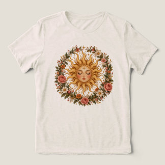 **Hemelse Zonnegodin Bloemenkrans Dames T-Shirt