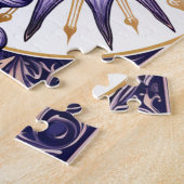 Hemelse Zonnegodin Paars & Wit Mystiek Legpuzzel (Zijkant)