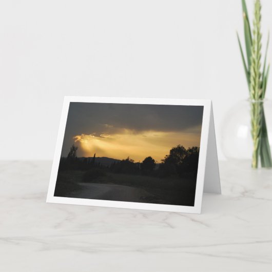 Hemelse Zonnestralen in Hemellandschap Kaart (Voorkant)