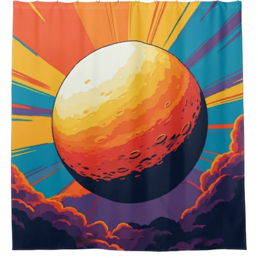 Hemelse Zonsondergang Douchegordijn (Voorkant)