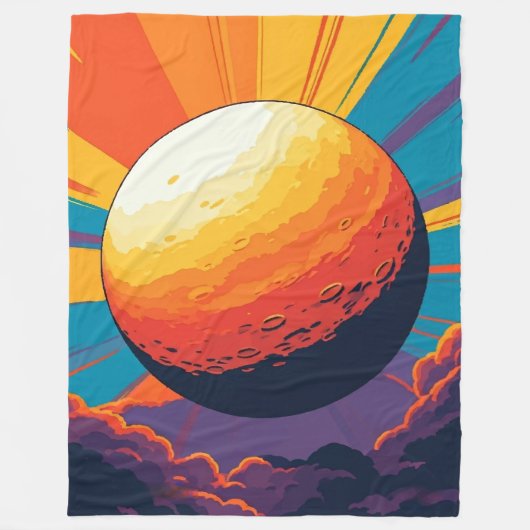 Hemelse Zonsondergang Fleece Deken (Voorkant)