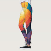 Hemelse Zonsondergang – Kosmische Kunst Actieve Kl Leggings (Links)