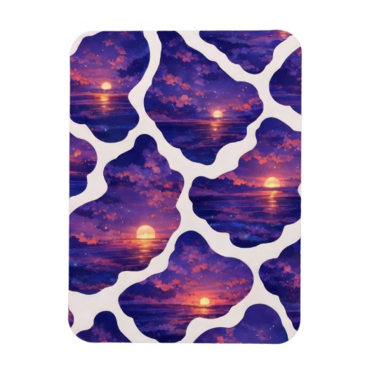 Hemelse Zonsondergang Oceaan Patroon Magneet (Verticaal)