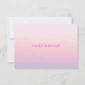 Hemelse Zonsondergang Roze Zon Maan Sterren bruilo RSVP Kaartje (Achterkant)