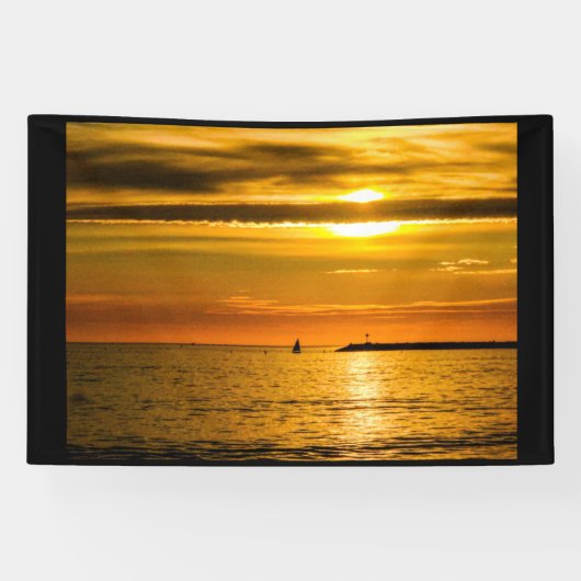 Hemelse zonsondergang spandoek (Horizontaal)