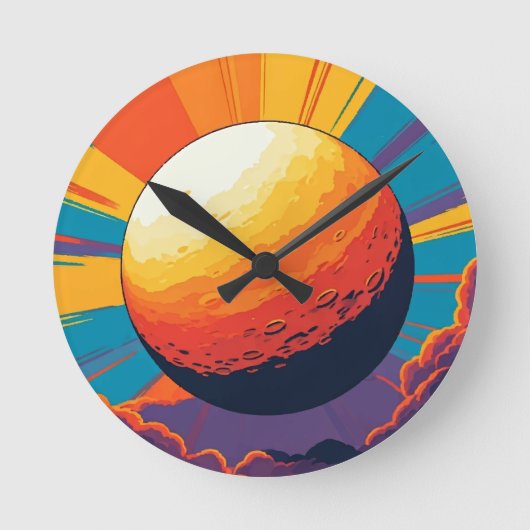 Hemelse Zonsondergang Wandklok (Voorkant)