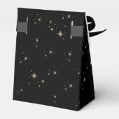 Hemelse Zwarte Gouden Zon Maan Sterren 30e Verjaar Bedankdoosjes (Achterkant)