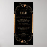 Hemelse Zwarte Gouden Zon Maan Sterren 30e Verjaar