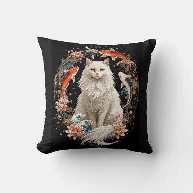 Hemelse Zwarte Kat Kussen (Voorkant)