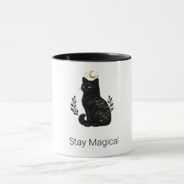 Hemelse Zwarte Kat Mystieke Constellatie Mok