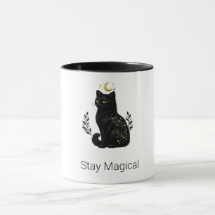 Hemelse Zwarte Kat Mystieke Constellatie Mok
