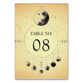 hemelse zwarte maan fasen bruiloft kaart (Achterkant)