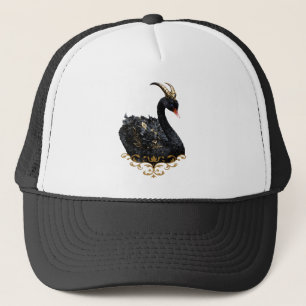 Hemelse Zwarte Zwaan Bewaker van de Maanvuursluier Trucker Pet