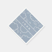 HemelsePersoonlijke naam engel halo wolk blauw Servet (Hoek)