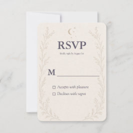 Hemelsgeschreven in de sterren RSVP-kaart Bedankkaart
