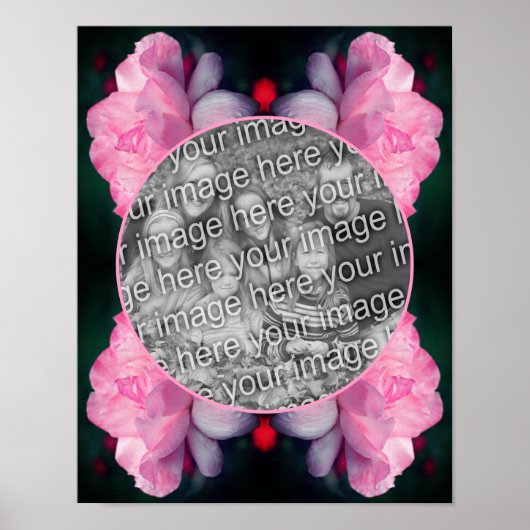 Hemelsroze Roos Maak Je Eigen Foto Poster (Voorkant)