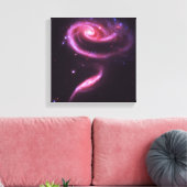 Hemelsroze Roos Stelsels Canvas Afdruk (Insitu (Woonkamer))