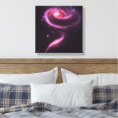 Hemelsroze Roos Stelsels Canvas Afdruk (Insitu (Slaapkamer))