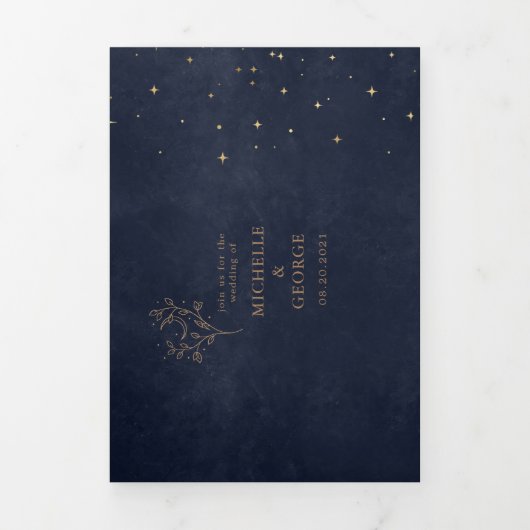 hemelsteengouden maan brutaal huwelijk drieluik uitnodiging (Cover)