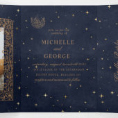 hemelsteengouden maan brutaal huwelijk drieluik uitnodiging (Binnenkant midden)